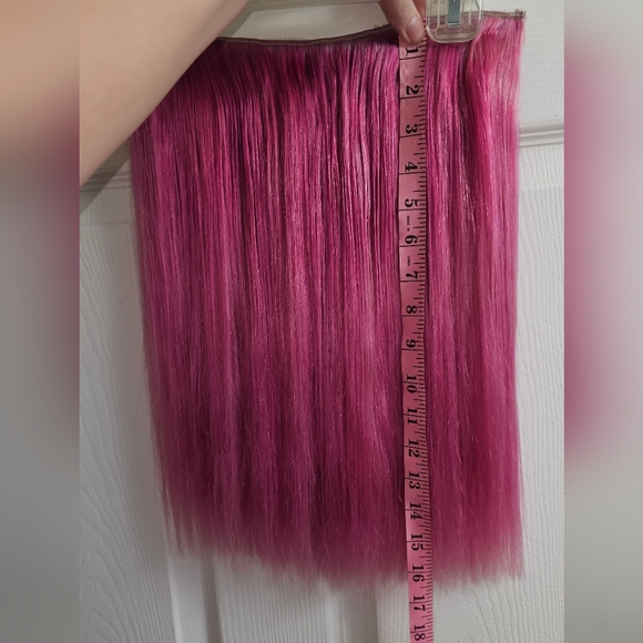 Pink Human Hair Halo Extension - Picture 3 of 5